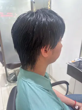 メンズ レイヤー 艶々カラーのヘアスタイル