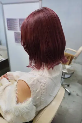 ミディアム カラー 原田 朱里のヘアスタイル