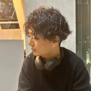 ショート カラー パーマ メンズ 朝楽メンズパーマ 🥇メンズカット吉田のヘアスタイル