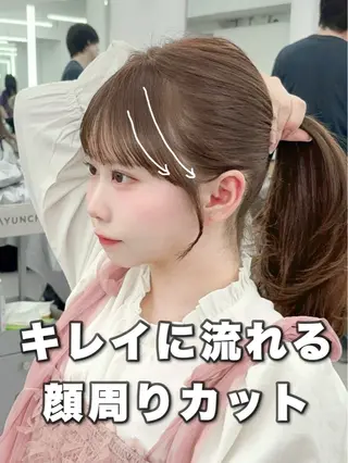 ロング カラー 韓国ヘア/レイヤー/ 顔まわり足立遥奈のヘアスタイル