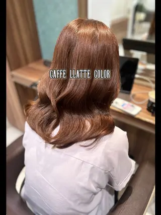 ミディアム カラー リノ🖤艶髪 カラー🖤🇰🇷のヘアスタイル