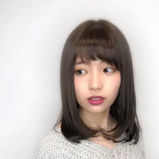 セミロング カラー 髪質改善🌈縮毛矯正 荻原　達矢のヘアスタイル