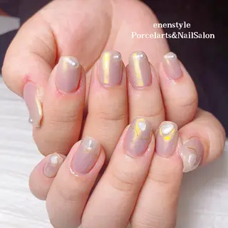 ミディアム ネイル 🐾enen style 🐾のネイルデザイン