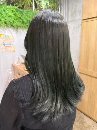 ロング カラー 縮毛矯正/ /関内/あべももこのヘアスタイル