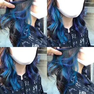 セミロング カラー 原宿サロン代表 デザインカラー伊藤卓のヘアスタイル