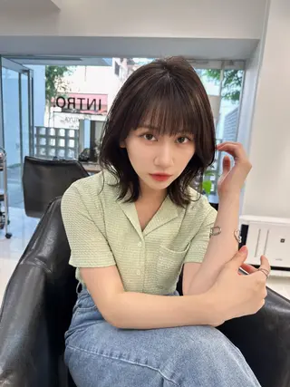 ミディアム カラー 韓国ヘア 店長NEGIのヘアスタイル