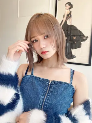 ミディアム 🌷透明感カラー🌷 内田零菜のヘアスタイル