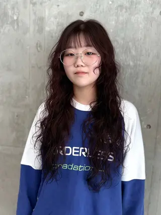 ロング カラー パーマ 髪質改善カラー🦋 レイヤー/ナカネのヘアスタイル