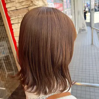 ミディアム カラー こばりん🌟/ボブ /イヤリングカラーのヘアスタイル