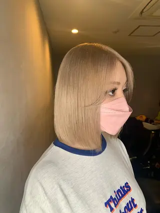 ミディアム 海外風ヘア 野田光也のヘアスタイル
