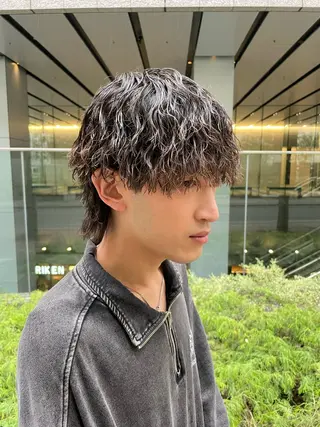 ショート カラー パーマ ヘアアレンジ メンズ 亀井隆汰/メンズ専門 パーマ特化美容師のヘアスタイル