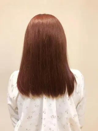 セミロング カラー 森 邑奈のヘアスタイル