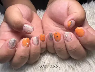 ショート ネイル ak nail .のネイルデザイン