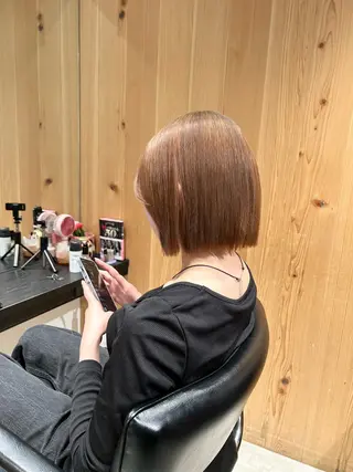 ショート カラー スキバサミを使わない カット🌼唯🌼のヘアスタイル
