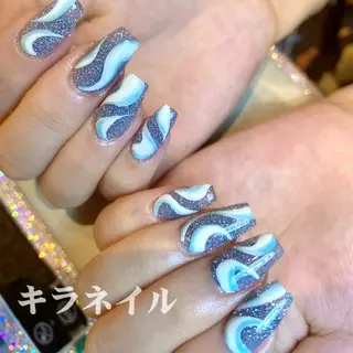 ネイル 🎀kira 長さだし💗モチ最高のネイルデザイン