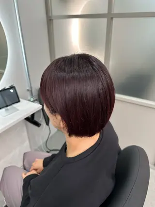 ショート カラー 髪質改善×縮毛矯正 taichi/梅田のヘアスタイル