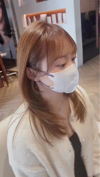 セミロング ヘアアレンジ 山中 あるのヘアスタイル
