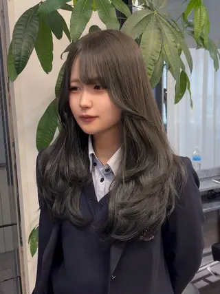 ロング カラー 🩵福岡ブリーチなし レイヤー/紫音🩵のヘアスタイル