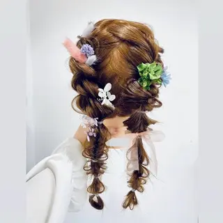 ヘアアレンジ Yu-ka🌼*･ カラー縮毛矯正❣️のヘアスタイル