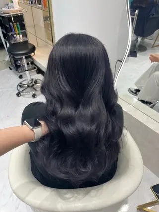 ロング カラー 𝑹𝒊𝒉𝒐🎀 名駅/大人韓国ヘアのヘアスタイル
