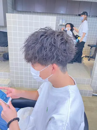 ショート パーマ メンズ メンズ特化 水口湧太のヘアスタイル