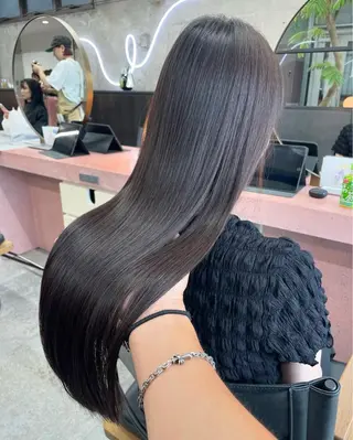 ロング カラー 伊藤ほのか/パーマ /酸性ストレートのヘアスタイル