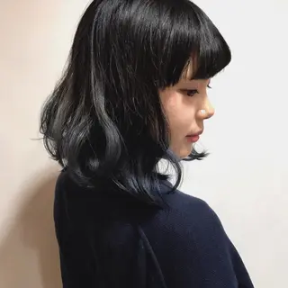 ミディアム 長谷川 誠志のヘアスタイル