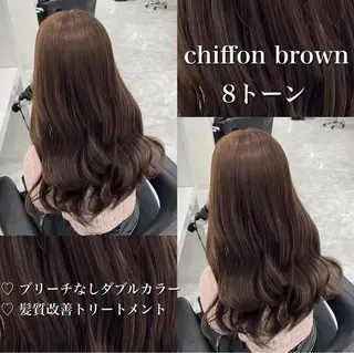 カラー 🤍ブリーチなし ブラウンhimi🤍のヘアスタイル