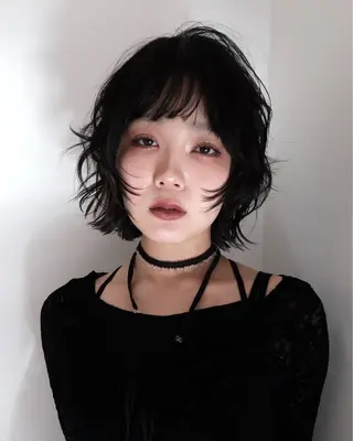 ショート カラー パーマ ショート/ボブ/パー マ原宿🪷Akinaのヘアスタイル