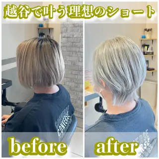 ショート カラー 渡部雄大 ショート／縮毛矯正のヘアスタイル