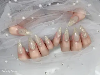 ネイル I-nailロング /ワンホン/キラキラのネイルデザイン