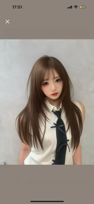 ロング 🎀 うる艶透明感 カラー / 錦糸町のヘアスタイル