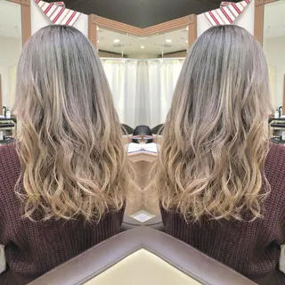 セミロング カラー 韓国レイヤー×透明感 カラー/山崎一輝のヘアスタイル