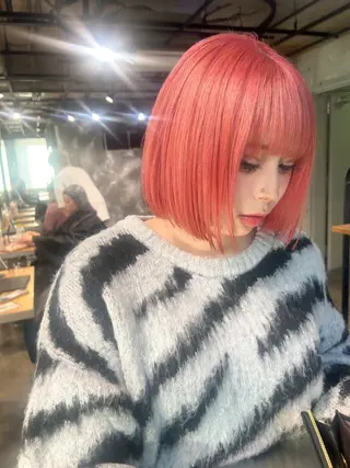ショート カラー 【縮毛矯正ブリーチ】 MANATO🌈のヘアスタイル