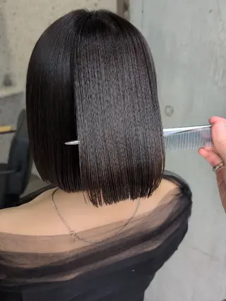 ショート パーマ 髪質改善.縮毛矯正 ×韓国ヘアyukiのヘアスタイル