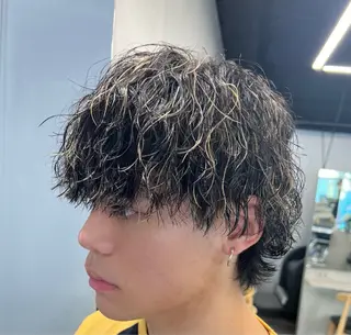 ミディアム カラー パーマ ヘアアレンジ メンズ fifth 石川 凪のヘアスタイル