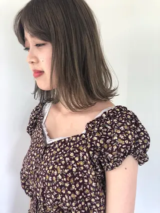 セミロング ボブ/縮毛矯正 🌟梅田盛一🌟のヘアスタイル