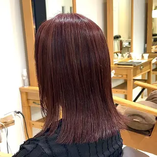 ミディアム BISCO hair 小西冬馬 縮毛矯正のヘアスタイル