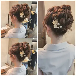 ヘアアレンジ ロング 田井中 悠紀のヘアスタイル