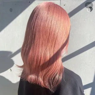 セミロング カラー 🎀ハイトーン🎀 ケアブリーチmikuのヘアスタイル