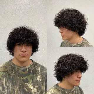 ミディアム パーマ メンズ 🌀パーマ特化 美容師🌀/しゅんのヘアスタイル