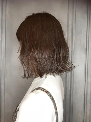 ミディアム カラー 乾かすだけで艶髪酸性 ストレート髙橋悠耶のヘアスタイル