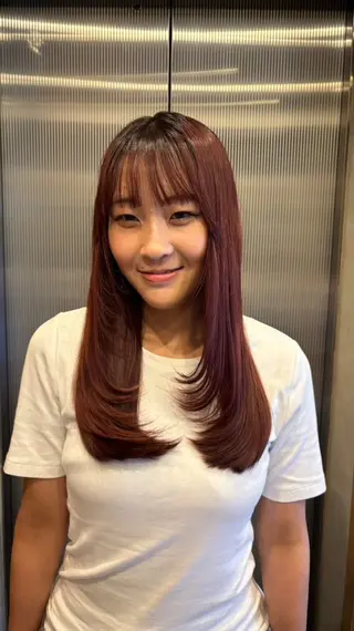ロング カラー ミルキーな暖色 🩰 girly ♡ ノアのヘアスタイル