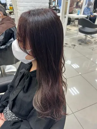 セミロング カラー 【暖色カラー特化】 中山由梨のヘアスタイル