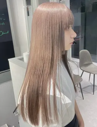 セミロング カラー ハイトーン×似合わせ Shoseiのヘアスタイル