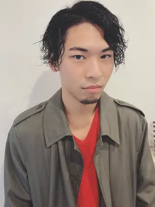 ショート カラー パーマ メンズ ちこ .のヘアスタイル