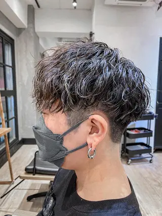 ショート パーマ メンズ 新宿メンズ専門 モテ清潔感パーマ特化のヘアスタイル