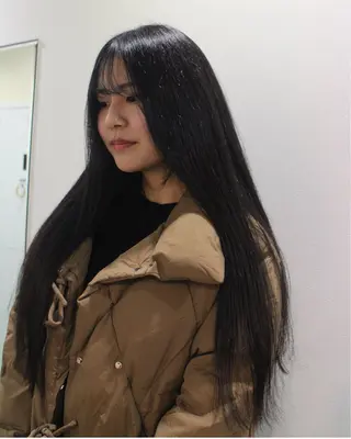 ロング カラー カーリーパーマ/ 透明ｶﾗｰ/MIKUのヘアスタイル