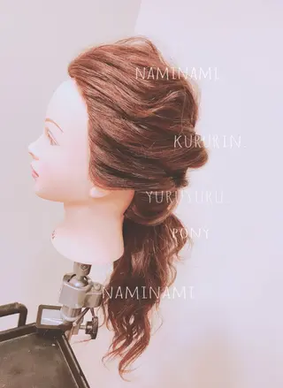 ロング カラー パーマ ヘアアレンジ キッズ bell couleur , EYELASH ROOM.所属・林 彩花のマツエク・マツパデザイン