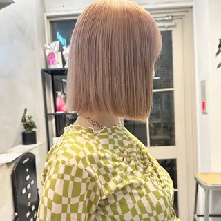 ショート カラー 縮毛/ベージュカラー Mariamu🫧のヘアスタイル